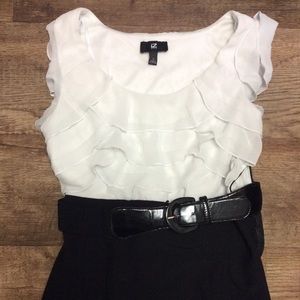 Black and white dressing belt juniors size 11